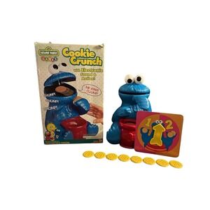 Vintage 1999 Sesame Street Cookie Monster W/8 Cookie Crunch Fisher Price Working